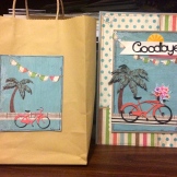 Artfully Sent Bike Gift Bag & Matching Goodbye Card