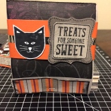 CTMH Nevermore Paper Pack & Trick or Treat Sweets Halloween Matchbook Treat Holder featuring the Black Cat