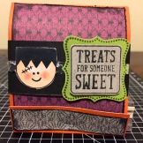 CTMH Nevermore Paper Pack & Trick or Treat Sweets Halloween Matchbook Treat Holder featuring the Monster
