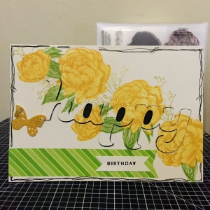 Beloved Bouquet - January 2016 Stamp of the Month: Yellow Rose hidden Happy Inlay