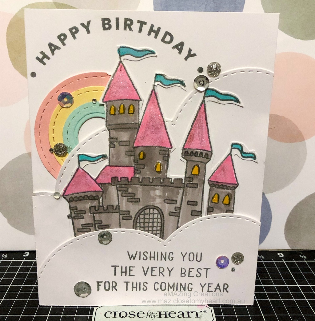 Outside of the Shadow box Pop up card: Wishing You the very best for the coming year with Stamp of the month To My Bestie #ctmh maz.closetomyheart.com.au