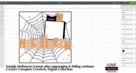 Halloween Scrapbook Layout Cricut® Complete Creativity Digital Collection