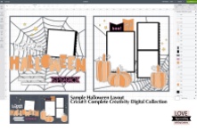 Sample Halloween Scrapbook Layout Cricut® Complete Creativity Digital Collection